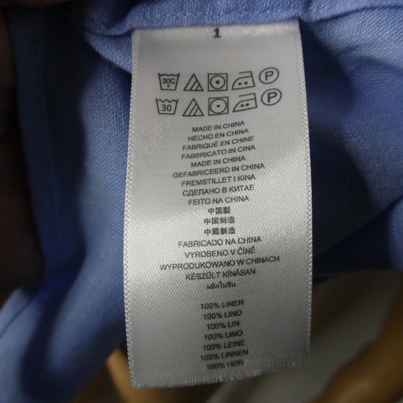 Michael Kors Linen Short Sleeve Button Up Shirt Md - Picture 6 of 11